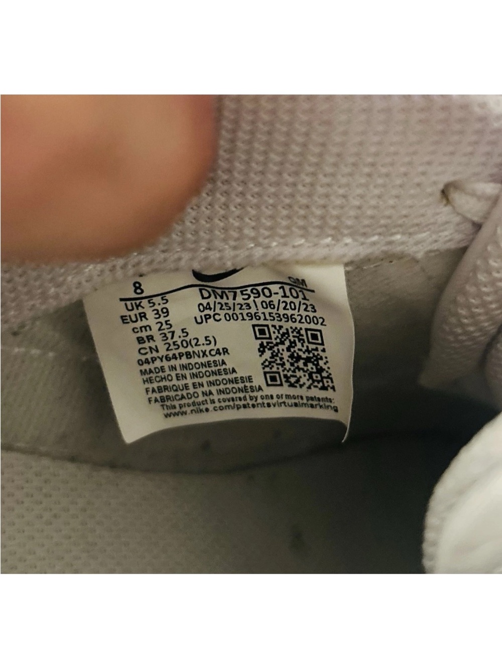 Nike Court Legacy Lift Triple White Women's tennis shoes Size 8 - Picture 5 of 5